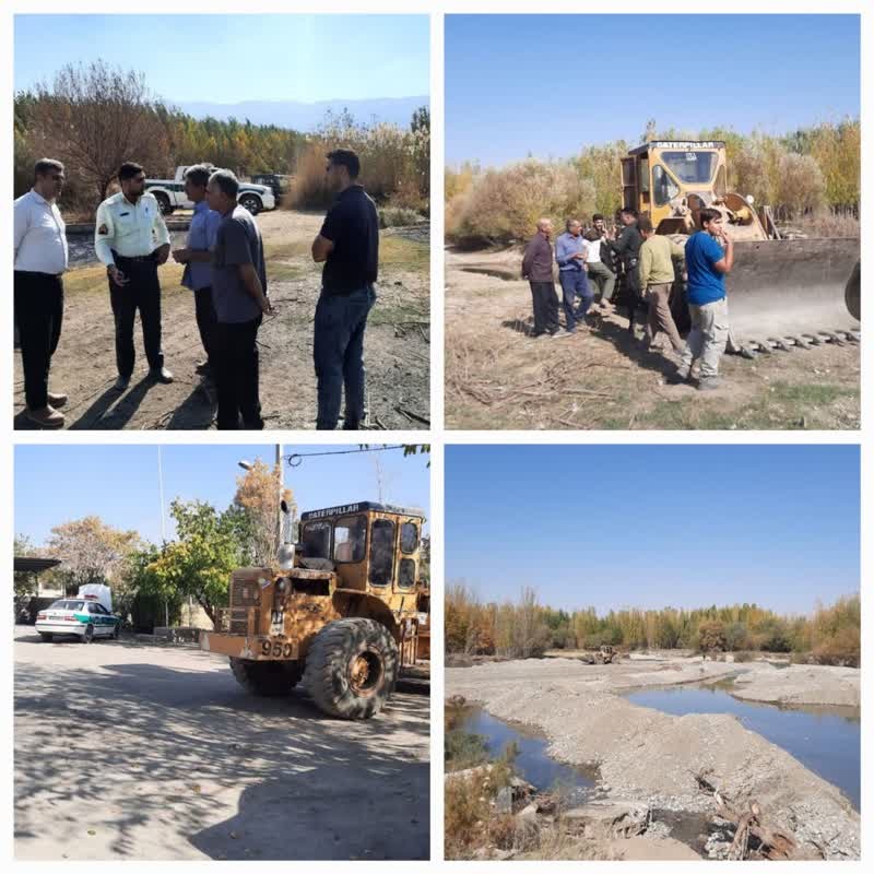 توقیف دستگاه غیرمجاز در بستر رودخانه گاماسیاب